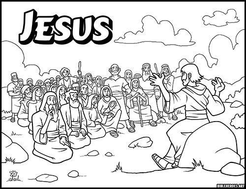 The Heroes Of The Bible Coloring Pages Jesus Sermon O Bibleheroes Art Store