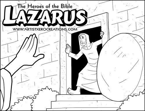 The Heroes of the Bible Coloring Pages: Lazarus
