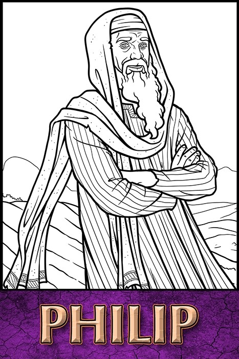 The Apostles of Jesus Christ: Philip Coloring Page - BibleHeroes.Art Store