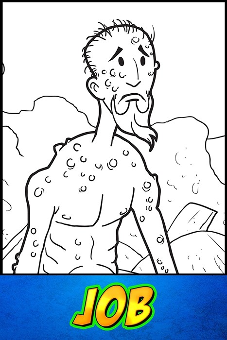 The Heroes of the Bible Coloring Pages: Job - BibleHeroes.Art Store