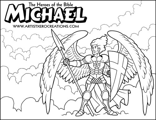 The Heroes of the Bible Coloring Pages: Michael