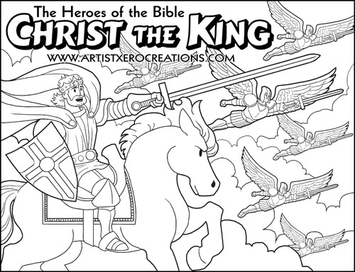 The Heroes of the Bible Coloring Pages: Christ the King