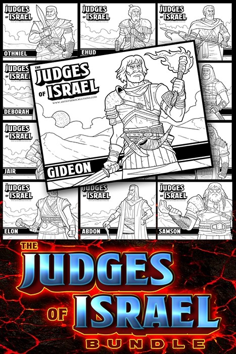 The Judges of Israel Bundle Pack - The Heroes of the Bible Coloring Pages