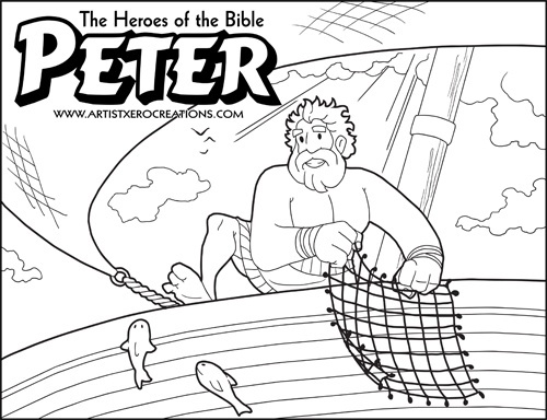 The Heroes of the Bible Coloring Pages: Peter