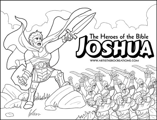 The Heroes of the Bible Coloring Pages: Joshua