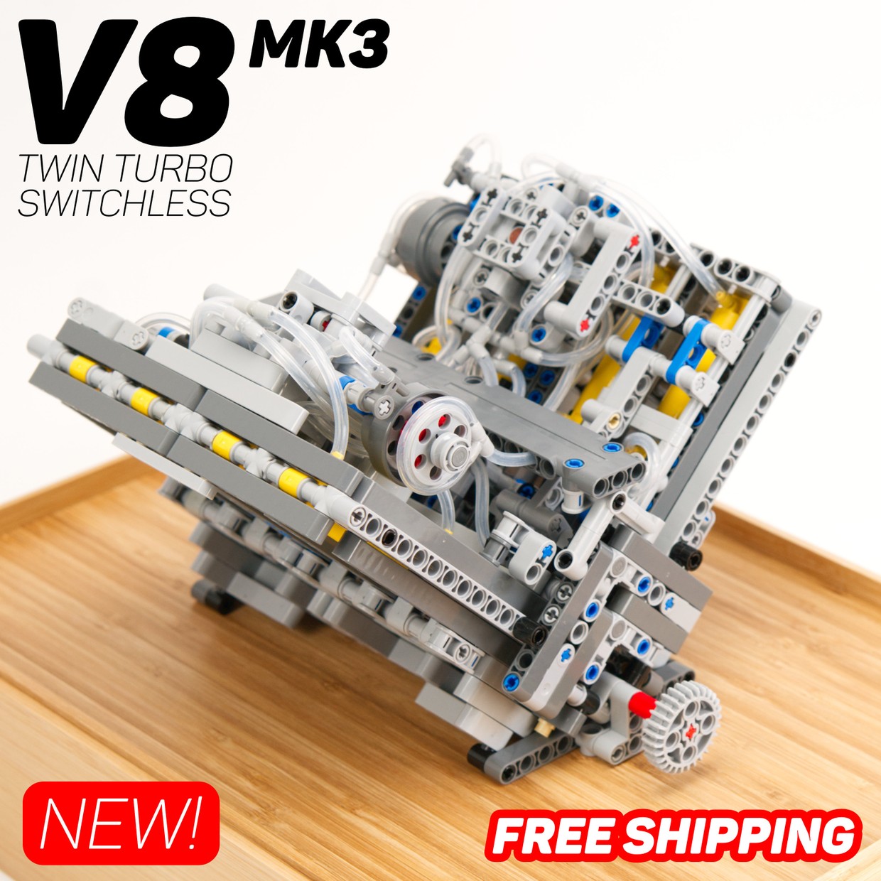 Complete Kit - MK3 V8 Lego Pneumatic Engine - Twin Tur - Green Gecko ...