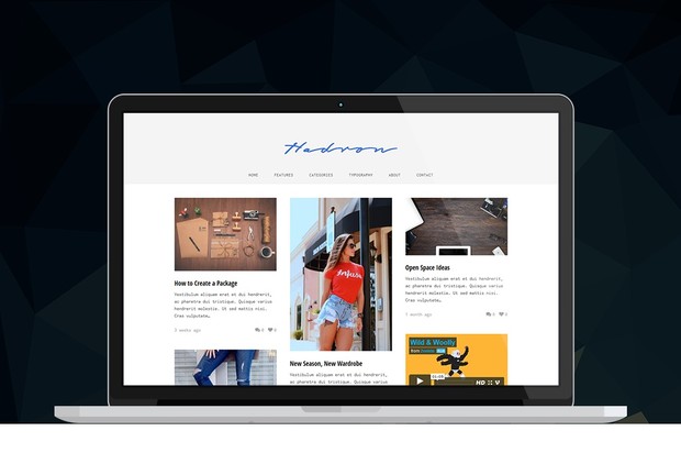 Hadron - A Responsive Grid Blog Theme