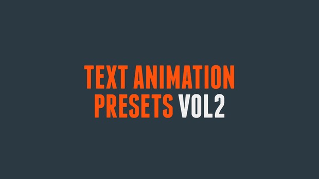Text Animation Presets Vol2