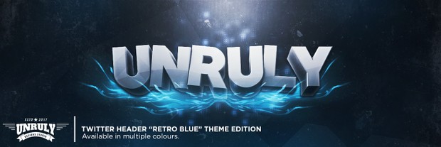 Retro Blue (Twitter Header)