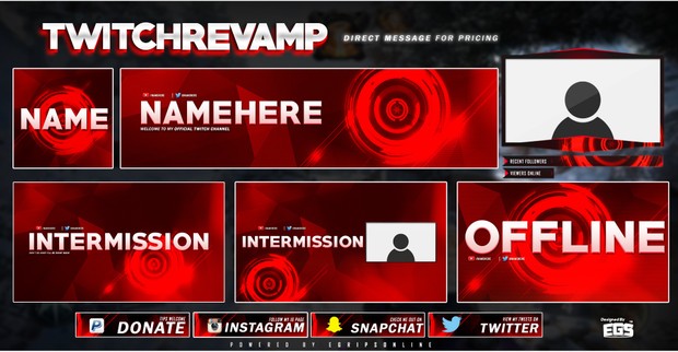 Retro RED (Social Revamp Pack)