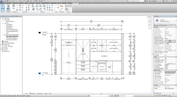 Revit Complete Cabinetry System : Kitchen-1