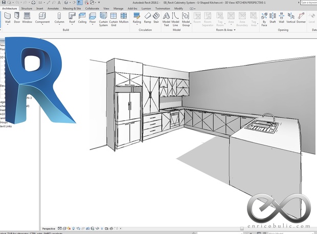 Revit Complete Cabinetry System : Kitchen-1