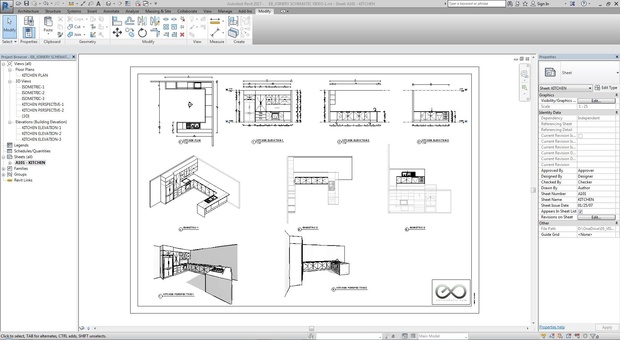 Revit Complete Cabinetry System : Kitchen-1