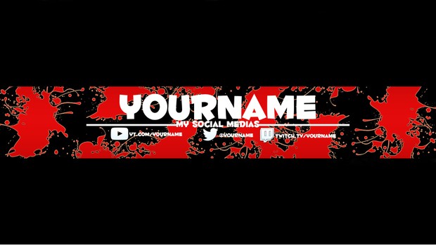 youtube channel art template color pack
