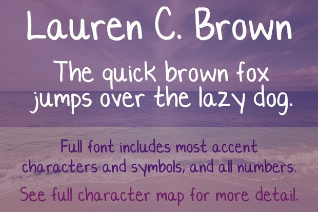 Lauren C. Brown Font - General Commercial License