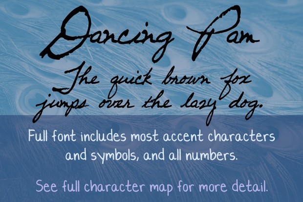 Dancing Pam Font - General Commercial License