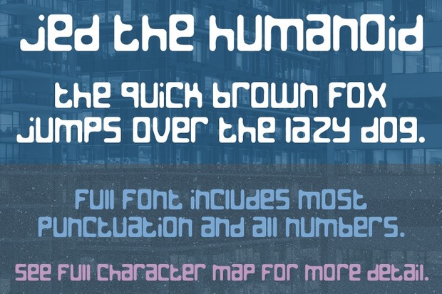 Jed the Humanoid Font - General Commercial License