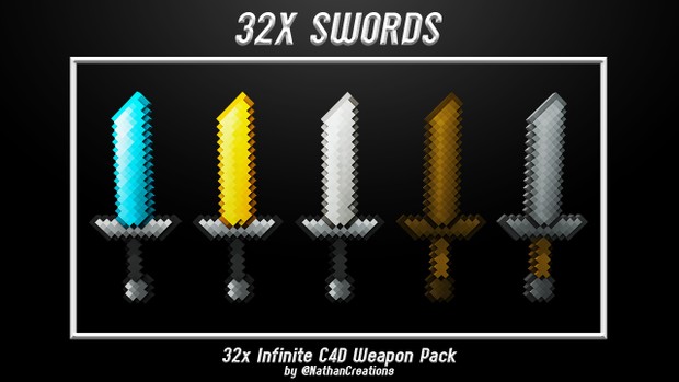 32x Infinite C4D Weapon Pack :: by NathanCreations
