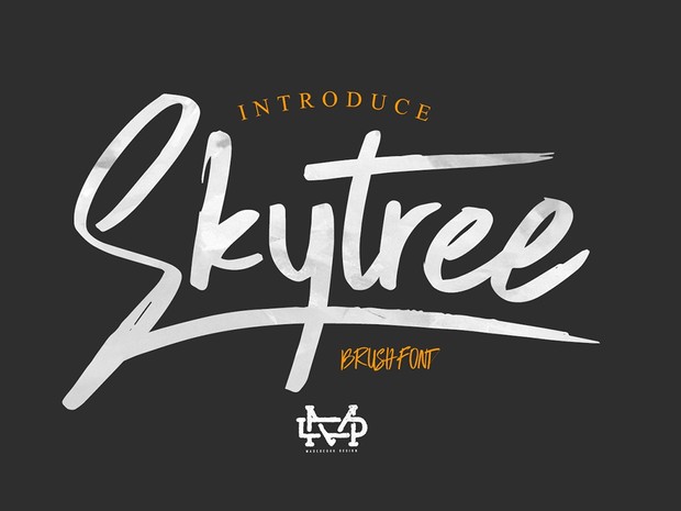 Skytree Script Brush Font