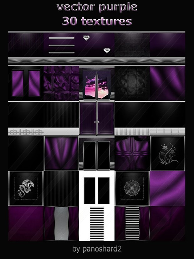 Vector purple 30 textures for imvu room