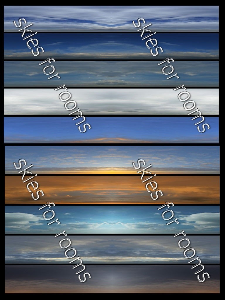 Ten textures skies 512x256 for imvu rooms - panoshard2 manufacture and