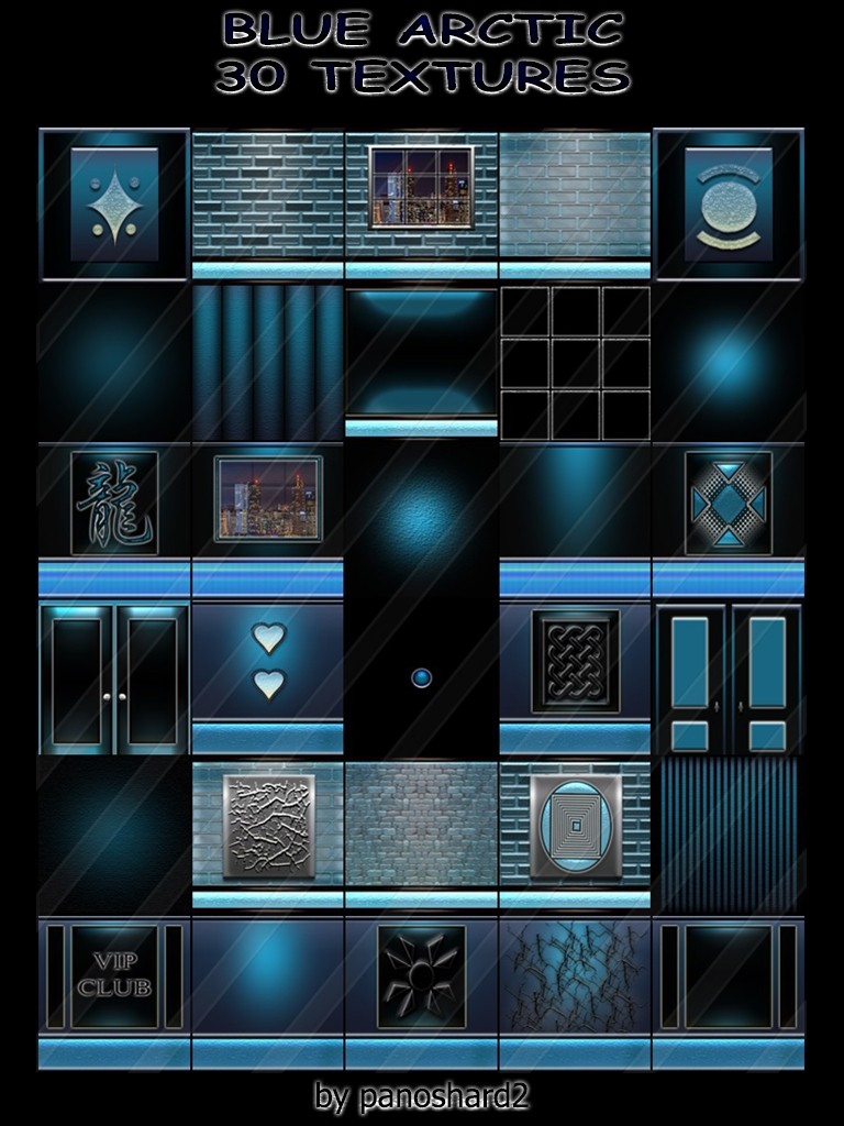 BLUE ARCTIC 30 TEXTURES FOR IMVU CREATOR ROOMS ( wil - panoshard2