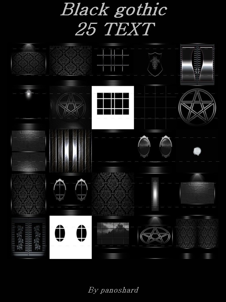 Black gothic 25 textures imvu room - panoshard2 manufacture and sale