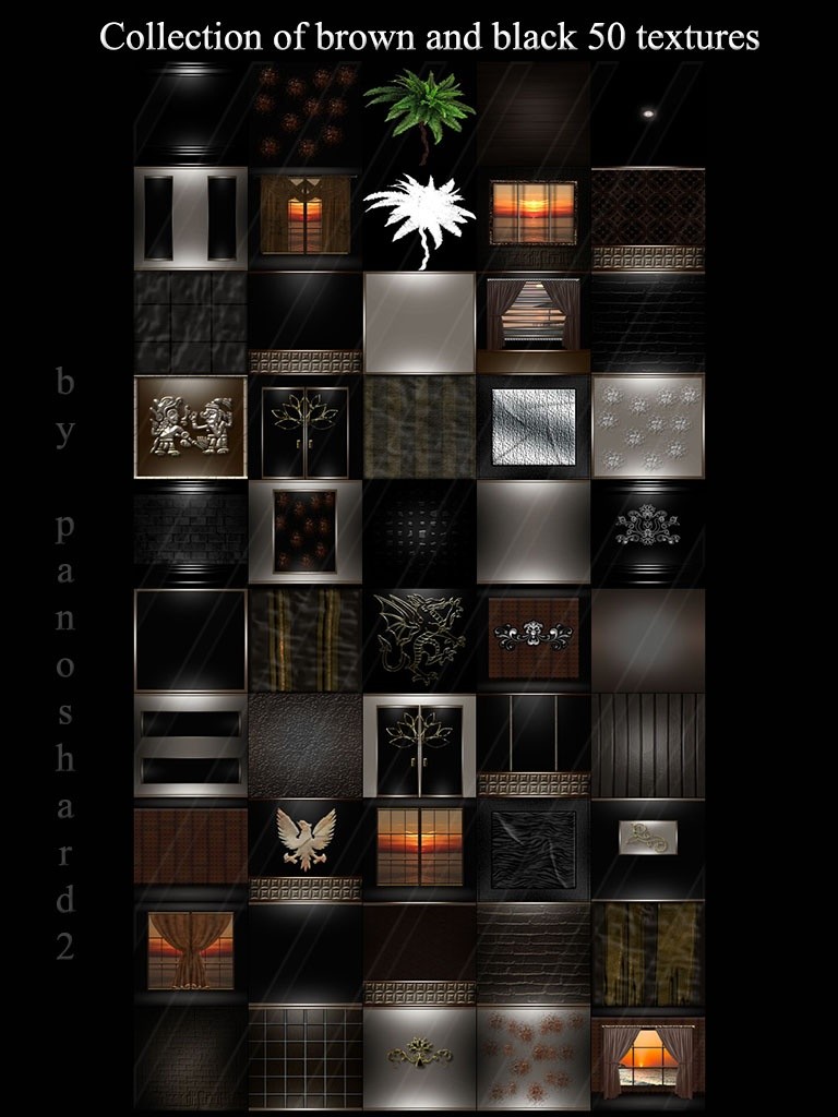 Collection of brown and black 50 textures - panoshard2 manufacture and ...