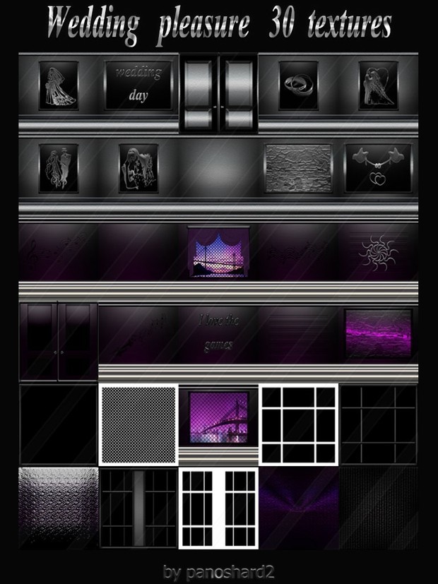 Wedding pleasure 30 textures for imvu room