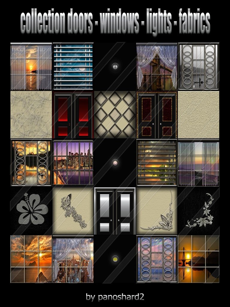 collection doors -windows - lights - fabrics 25 textur - panoshard2