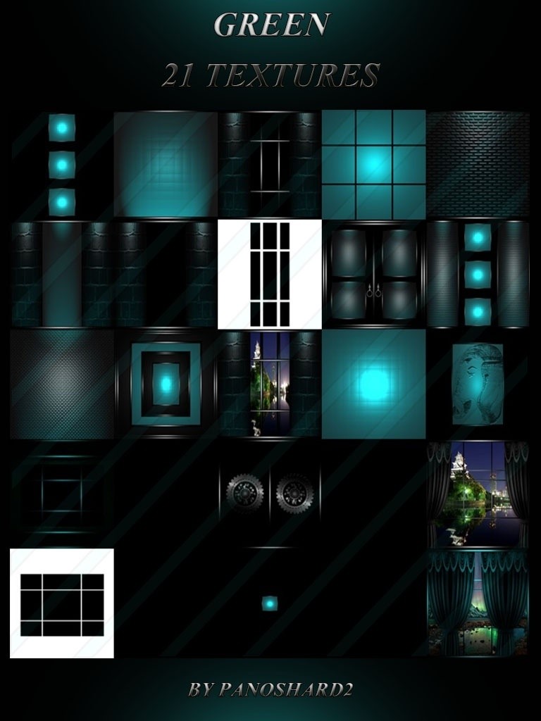 Green 21 textures for imvu rooms panoshard2 manufacture
