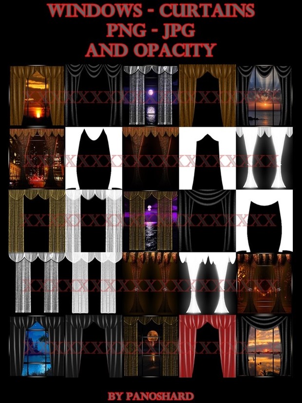 windows - curtains - png - jpg - and opacity
