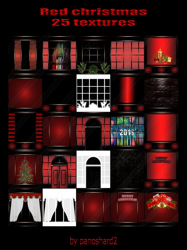 red christmas 25 textures for imvu rooms panoshard2 textures discography