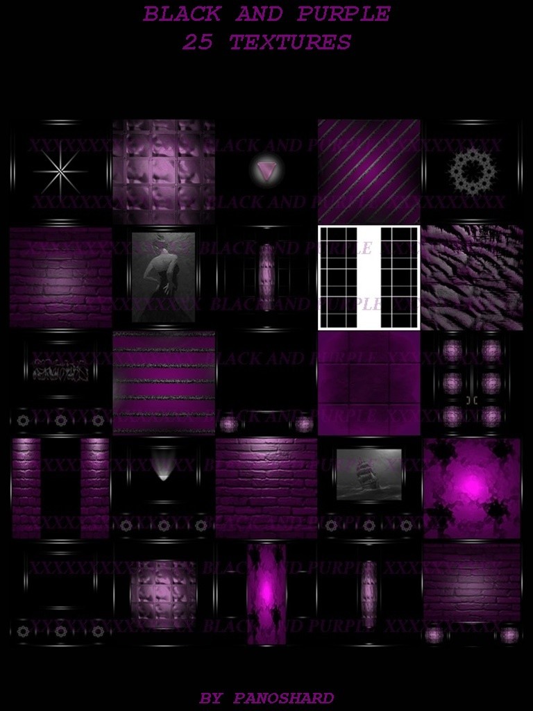 BLACK AND PURPLE 25 TEXTURES IMVU - panoshard2 manufacture and sale