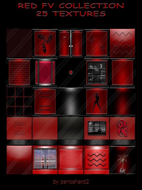 VALENTINES COLLECTION NOIRE 25 TEXTURES FOR IMVU ROOM - panoshard2