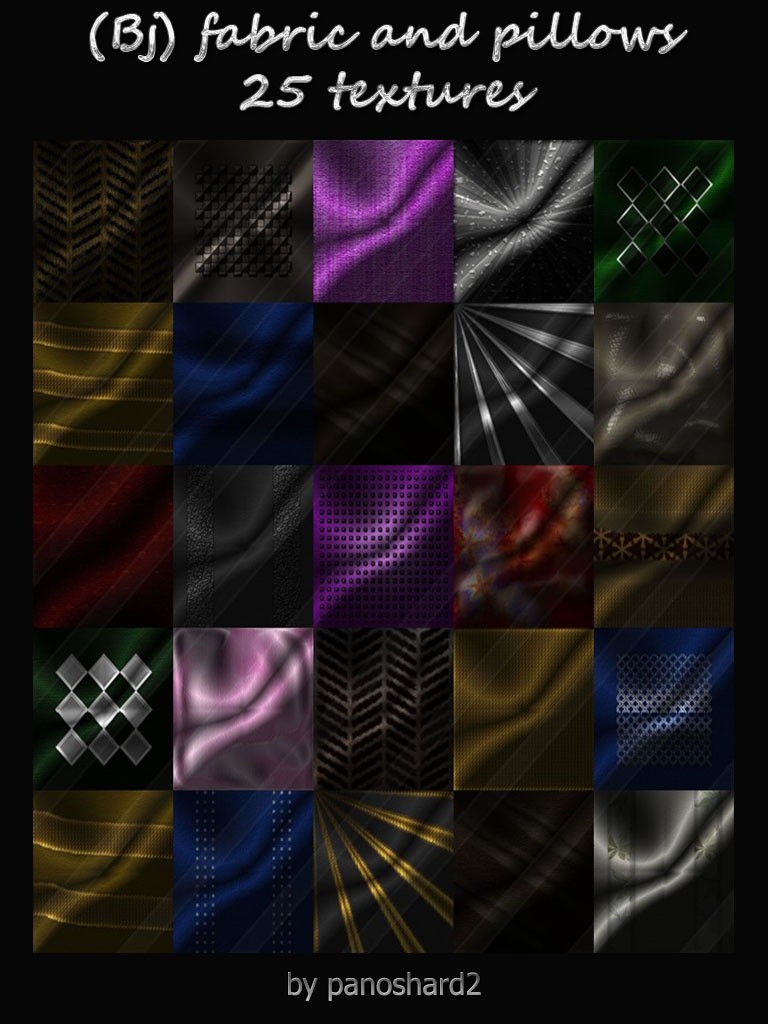 (Bj) fabric and pillows 25 textures. for imvu - panoshard2 manufacture