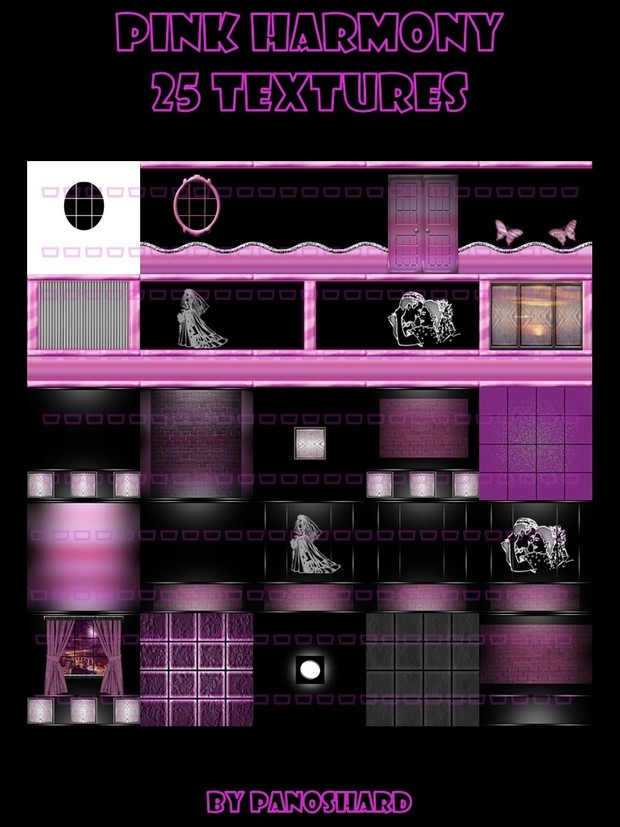 Pink harmony 25 textures room imvu