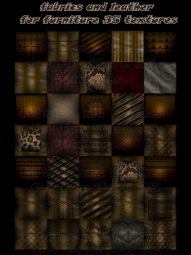 Fabrics and leather for furniture 35 textures