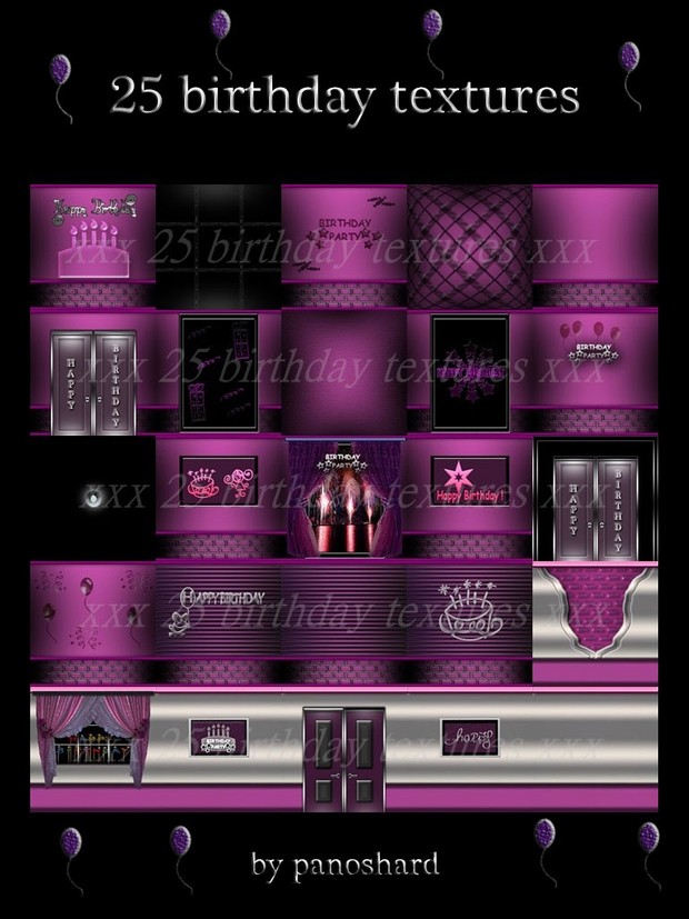 25 birthday textures room