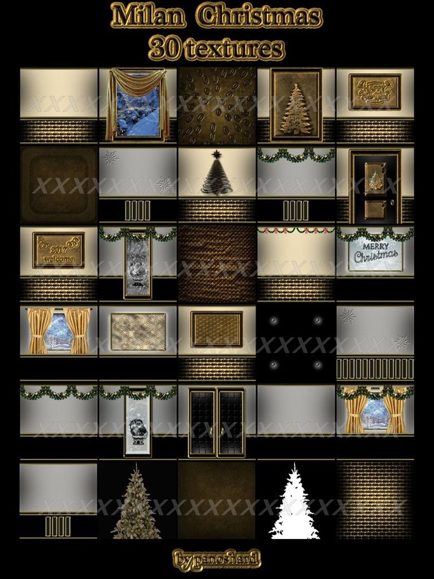 Milan Christmas 30 textures IMVU