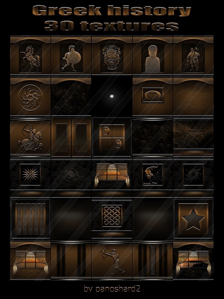 Greek history 30 textures for imvu rooms (will be sold panoshard2