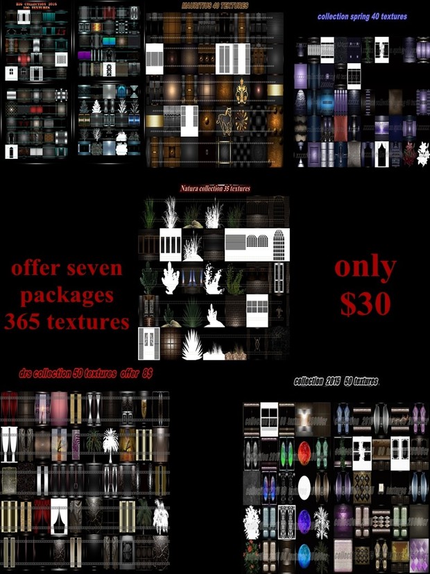 seven packages 365 textures NOW 30$ BIG OFFER PREVENT