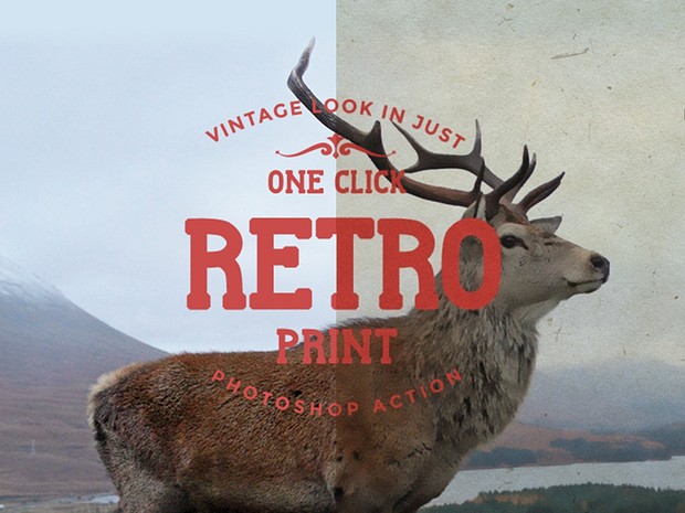 Retro Print Photoshop Action