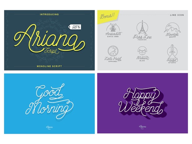 Ariana Script (25% Off)+ Bonus