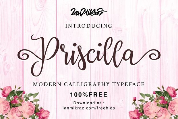Priscilla Script Free Typeface